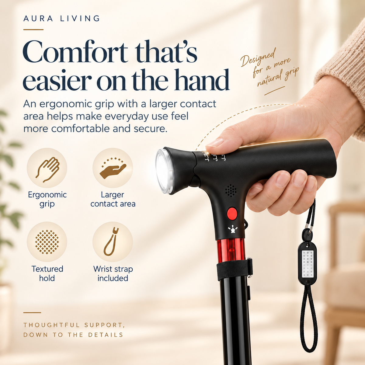 Smart Foldable Walking Stick
