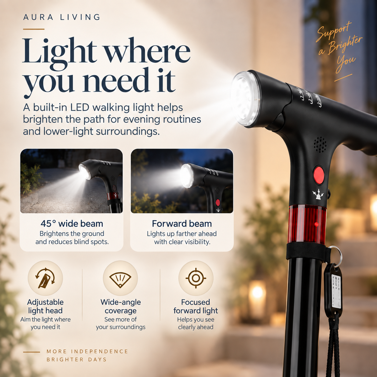 Smart Foldable Walking Stick