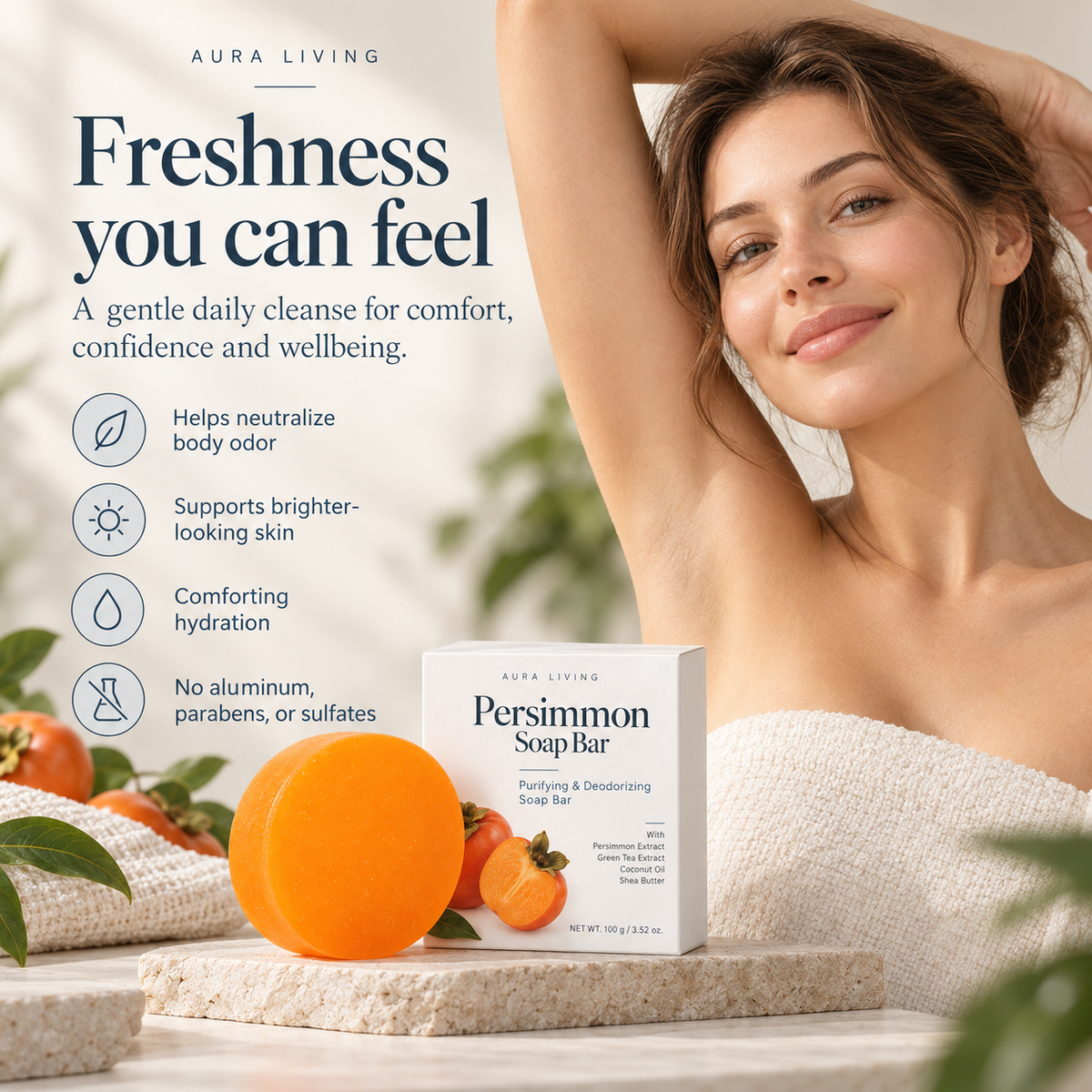 Persimmon Deodorizing Soap Bar